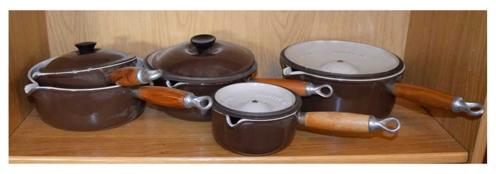 Lot 480 - Quantity of Le Creuset saucepans