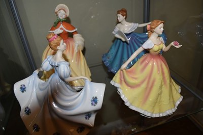 Lot 279 - Eight Royal Doulton 'Pretty Ladies' series figures