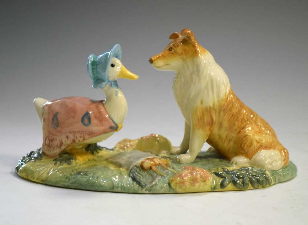 Lot 292 - Beswick limited edition Beatrix Potter group - Kep and Jemima