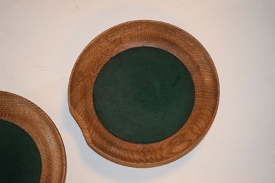 Lot 472 - Pair of oak church collection bowls