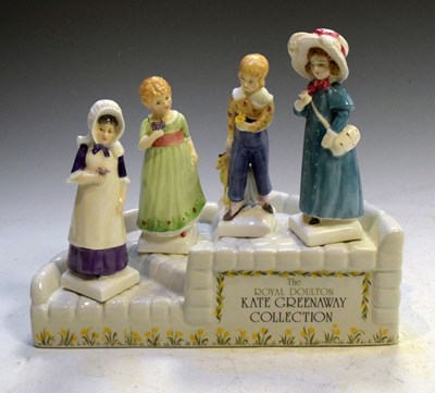 Lot 285 - Royal Doulton 'Kate Greenaway' collection stand and figures