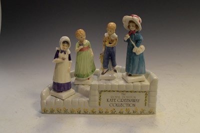 Lot 285 - Royal Doulton 'Kate Greenaway' collection stand and figures