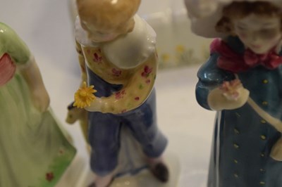 Lot 285 - Royal Doulton 'Kate Greenaway' collection stand and figures