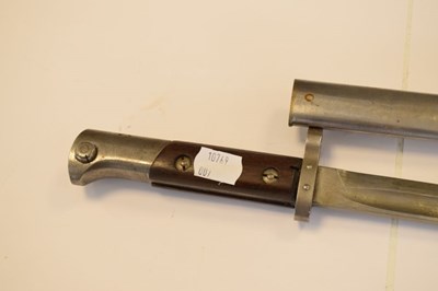 Lot 227 - Second World War rifle bayonet, possibly Czechoslovakian