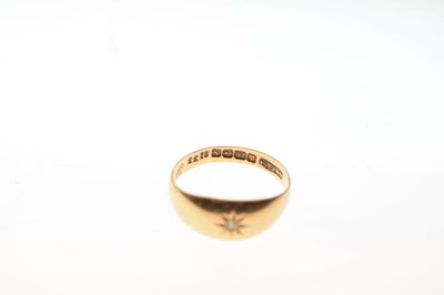 Lot 8 - 18ct gold gypsy set single stone diamond ring