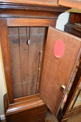 Lot 305 - Early 19th Century oak-cased 30-hour longcase clock, John Leach. Romsey
