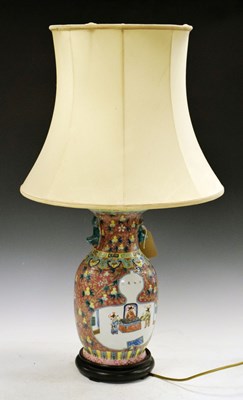 Lot 610 - Chinese Canton Famille Rose vase
