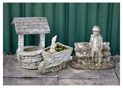 Lot 622 - Three composite stone garden ornaments