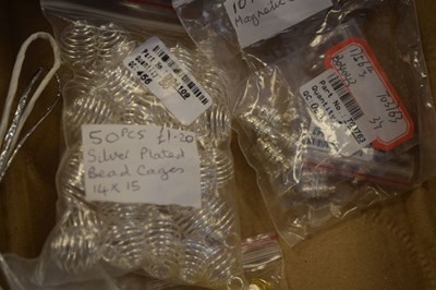 Lot 90 - Quantity of metal components for jewellery making, etc