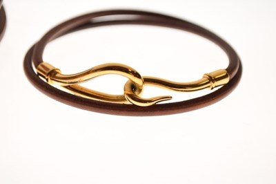Lot 62 - Hermès leather necklace and bracelet