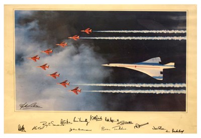 Lot 509 - Signed Concorde and Red Arrows print