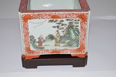 Lot 219 - Chinese porcelain planter and stand