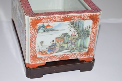 Lot 219 - Chinese porcelain planter and stand