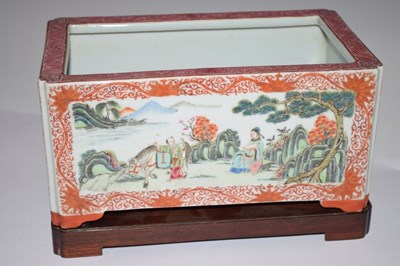 Lot 219 - Chinese porcelain planter and stand