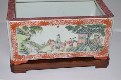 Lot 219 - Chinese porcelain planter and stand