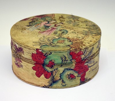 Lot 234 - Chinese painted vellum circular box