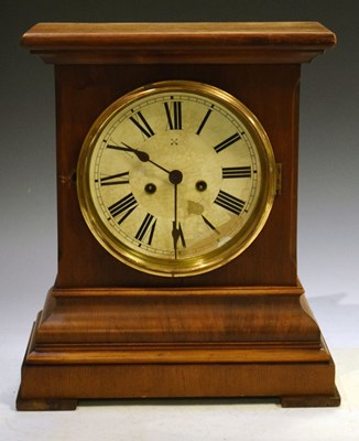 Lot 338 - Walnut mantel clock