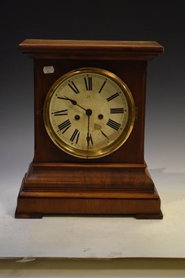 Lot 338 - Walnut mantel clock