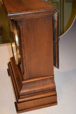 Lot 338 - Walnut mantel clock