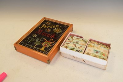 Lot 245 - 19th Century toys -  Picture Reliefs For The Children's Natural History Scap Album, & 'Perlan Mosaik Spiel'