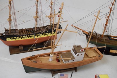 Lot 546 - Six scratch-built model ships - 'Victory', 'Creole Queen', 'Jomare', etc