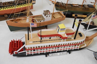 Lot 546 - Six scratch-built model ships - 'Victory', 'Creole Queen', 'Jomare', etc