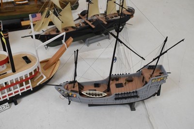 Lot 546 - Six scratch-built model ships - 'Victory', 'Creole Queen', 'Jomare', etc