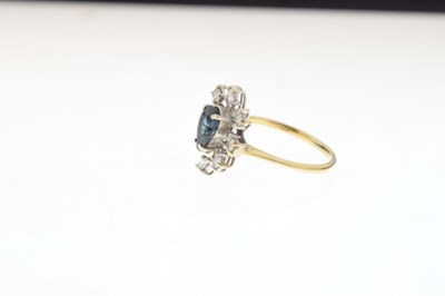 Lot 16 - 18ct gold sapphire and diamond ring