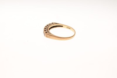 Lot 32 - 9ct gold diamond half hoop ring