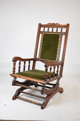 Lot 520 - Edwardian rocking chair