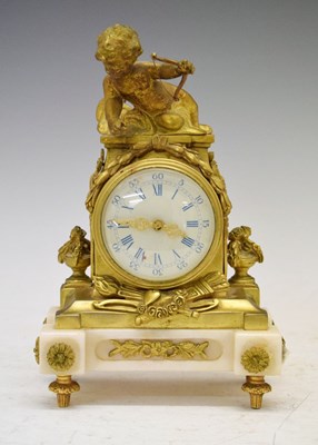 Lot 359 - 19th Century French mantel clock with later movement