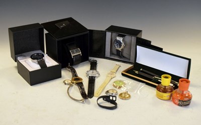 Lot 213 - Quantity of pens and fashion watches