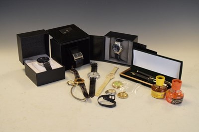 Lot 213 - Quantity of pens and fashion watches
