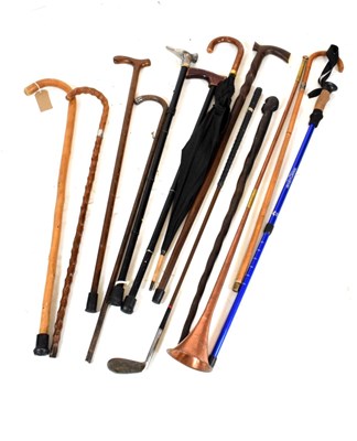 Lot 488 - Quantity of walking sticks and canes