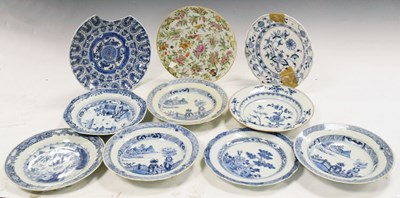 Lot 598 - Quantity of Chinese blue and white plates etc