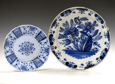 Lot 562 - Delft ware dish and plate