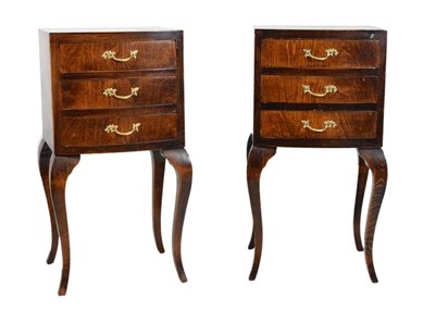 Lot 536 - Pair of bedside cabinets fitted drawers