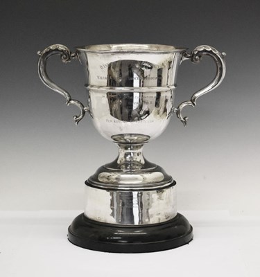 Lot 100 - George V silver trophy cup -Window Dressing Trophy, Walsall & District Grocers Association