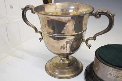 Lot 100 - George V silver trophy cup -Window Dressing Trophy, Walsall & District Grocers Association