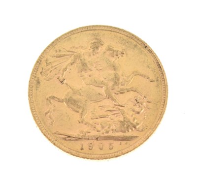 Lot 115 - Gold Coins - Edward VII gold sovereign  1905