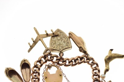 Lot 59 - 9ct gold charm bracelet