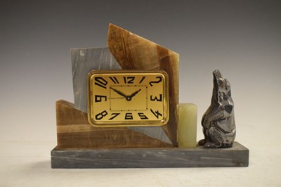 Lot 325 - Art Deco novelty mantel clock