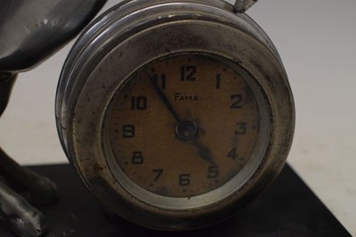 Lot 324 - Mid 20th Century cast novelty mantel clock