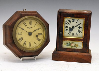 Lot 354 - Late 19th Century American rosewood-cased mantel clock