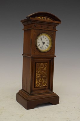 Lot 358 - Early 20th Century 'miniature longcase' mantel clock
