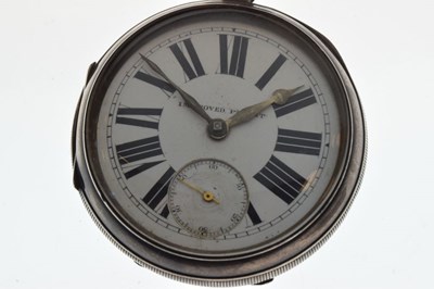 Lot 107 - Silver fob watch, Chester