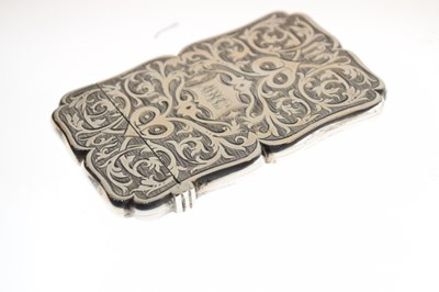 Lot 78 - Victorian silver card case