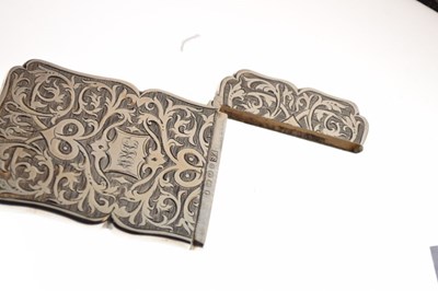 Lot 78 - Victorian silver card case