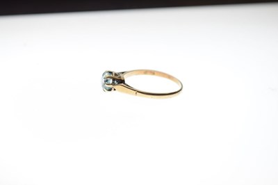 Lot 11 - 9ct gold ring set blue topaz-coloured stone
