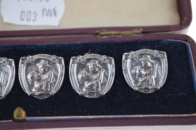Lot 76 - Cased set of six Romeo & Juliet buttons